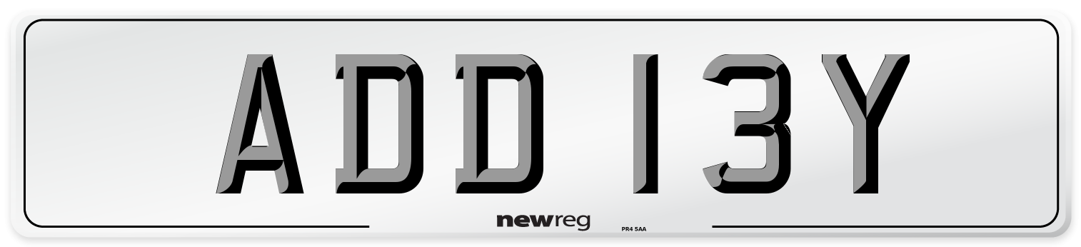 ADD 13Y Number Plate from New Reg